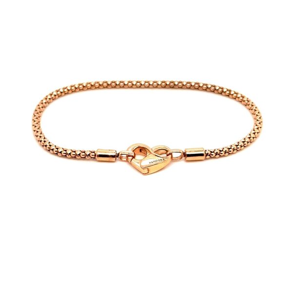 Pandora Rose Gold Moments Studded Chain Bracelet - Picture 3 of 4
